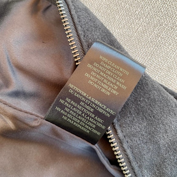 BLANK NYC Gray Suede Leather Mini Skirt Silver Tone Zipper Size 25" Waist - Picture 7 of 9